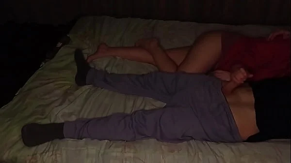 Hot girl with big breasts experienced multiple orgasms on a cold night