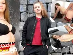 Olivia Sparkle das deutsche Girl wird beim Casting gepoppt
